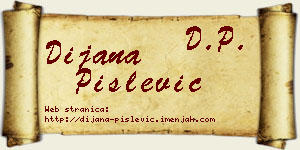 Dijana Pislević vizit kartica
